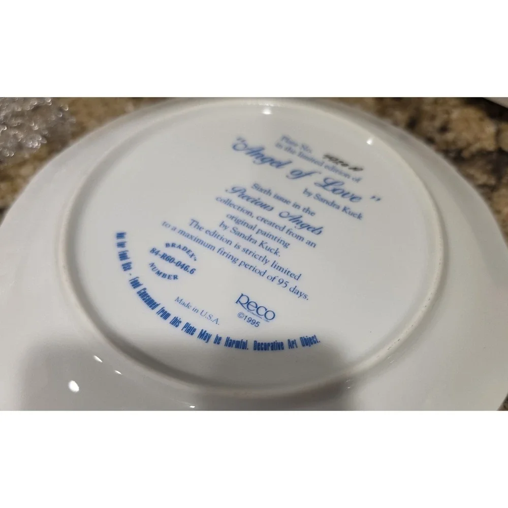 Sandra Kuck Precious Angels Collector Plates Lot 4 RECO 1994-95 Limited Edition